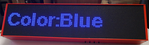 Wall clock blue display