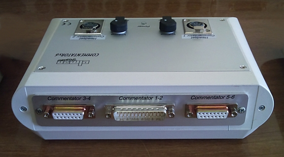 Commentatorx6 - commentary interface - back view console