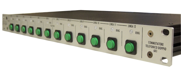 DTS61 - double telephone switcher 6x1 - front view