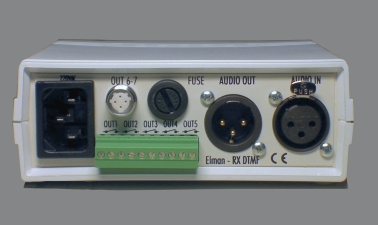 TC5+ DTMF telecontrol for remote base - receiver back panel