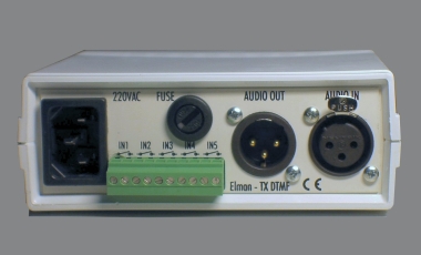 TC5+ DTMF telecontrol for remote base - transmitter rear panel