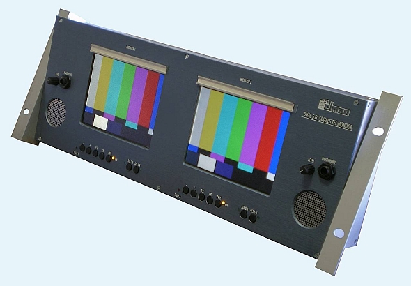 Monitor dual 5.6" SDI AES TFT - front view
